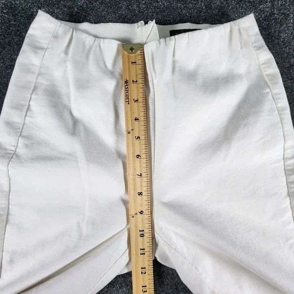 Rag & Bone Womens White Cotton Mid Rise Zip Back Straight Leg Pants Size2(24x26) - Picture 9 of 10